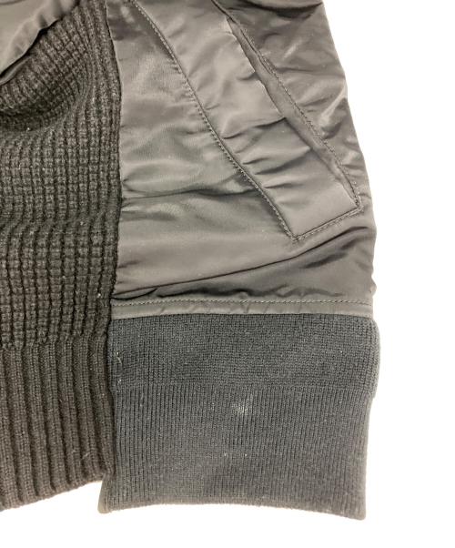 sacai（サカイ）sacai (サカイ) MA-1 Wool Knit Pullover/MA-1 ウールニットプルオーバー ブラック サイズ:3の古着・服飾アイテム