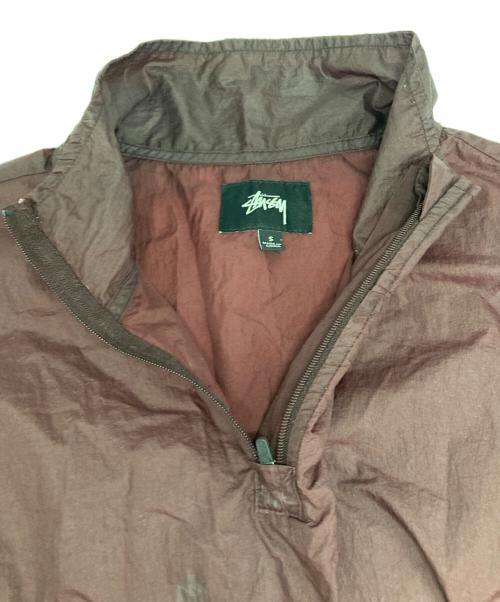 stussy（ステューシー）stussy (ステューシー) ナイロンプルオーバーシャツ ボルドー サイズ:Sの古着・服飾アイテム