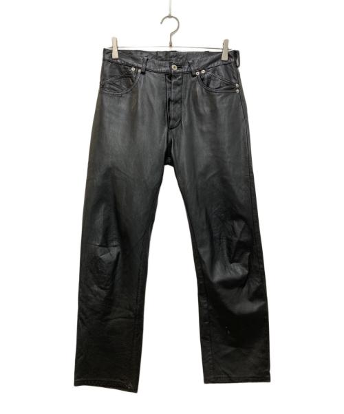 MinoriTY（マイノリティ）MinoriTY (マイノリティ) カウレザーパンツ ブラック サイズ:Ⅿの古着・服飾アイテム
