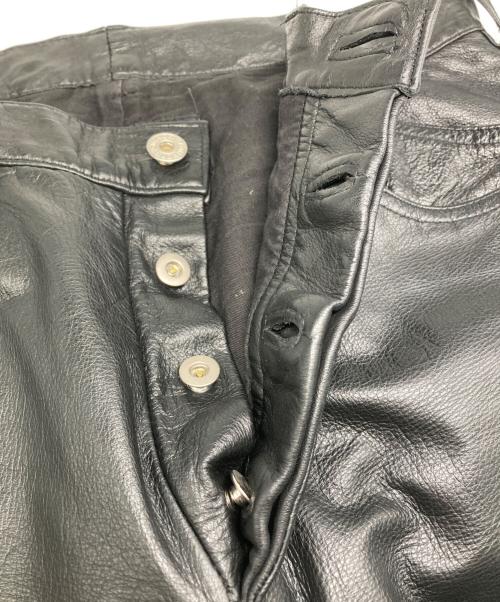 MinoriTY（マイノリティ）MinoriTY (マイノリティ) カウレザーパンツ ブラック サイズ:Ⅿの古着・服飾アイテム