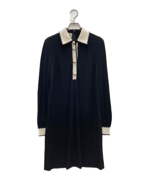 GUCCI（グッチ）GUCCI (グッチ) GGパールボタン ワンピース ブラック サイズ:2の古着・服飾アイテム