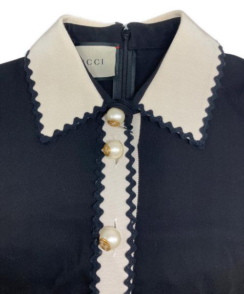 GUCCI（グッチ）GUCCI (グッチ) GGパールボタン ワンピース ブラック サイズ:2の古着・服飾アイテム