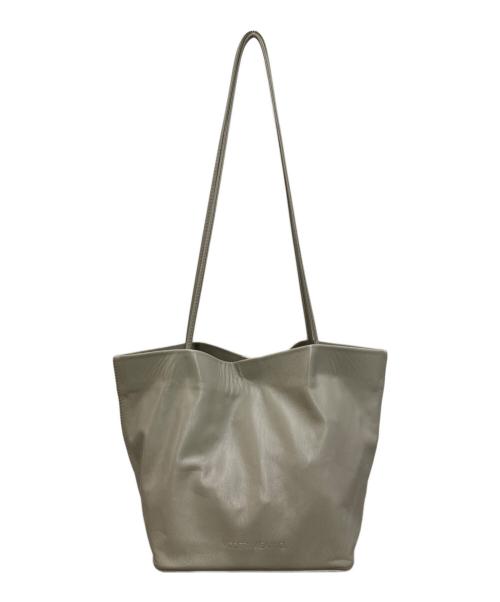 MODERNWEAVING（モダン ウィーヴィング）MODERNWEAVING (モダン ウィーヴィング) ラムレザートートバッグ ベージュの古着・服飾アイテム