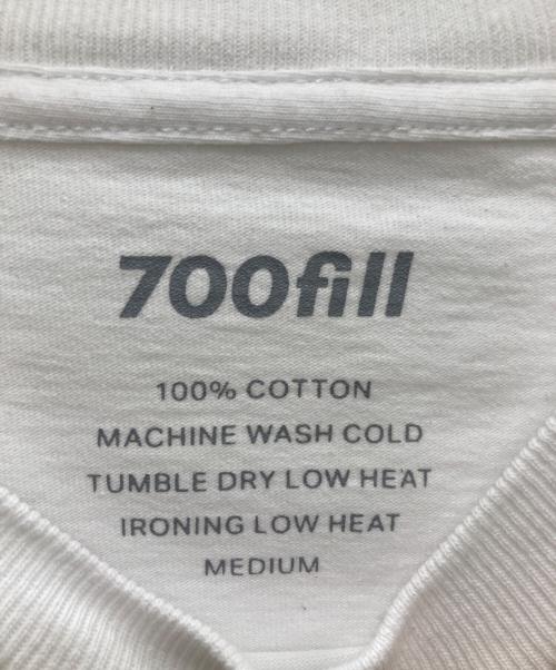 700FILL（セブンハンドレッドフィル）700fill (セブンハンドレッドフィル) ロゴプリントTシャツ ホワイト サイズ:Ｍの古着・服飾アイテム