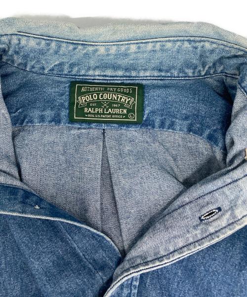 POLO COUNTRY（ポロカントリー）POLO COUNTRY (ポロカントリー) デニムシャツ インディゴ サイズ:Lの古着・服飾アイテム