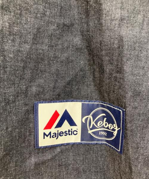 KEBOZ（ケボズ）KEBOZ (ケボズ) Majestic (マジェスティック) DENIM BASEBALL SHIRT/デニム ベースボール シャツ ブラック サイズ:LARGEの古着・服飾アイテム