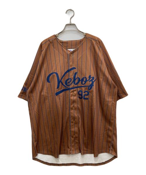 KEBOZ（ケボズ）KEBOZ (ケボズ) Majestic (マジェスティック) ベースボールシャツ ブラウン サイズ:LARGEの古着・服飾アイテム