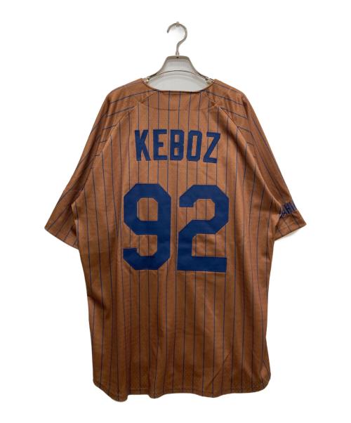 KEBOZ（ケボズ）KEBOZ (ケボズ) Majestic (マジェスティック) ベースボールシャツ ブラウン サイズ:LARGEの古着・服飾アイテム