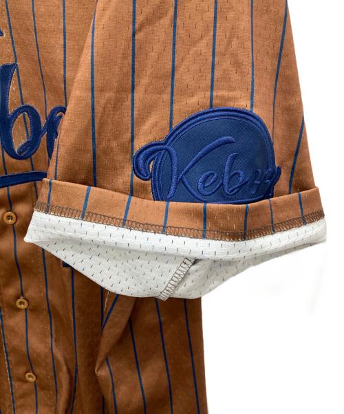 KEBOZ（ケボズ）KEBOZ (ケボズ) Majestic (マジェスティック) ベースボールシャツ ブラウン サイズ:LARGEの古着・服飾アイテム