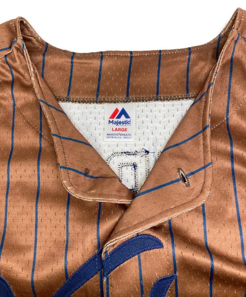 KEBOZ（ケボズ）KEBOZ (ケボズ) Majestic (マジェスティック) ベースボールシャツ ブラウン サイズ:LARGEの古着・服飾アイテム