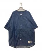 KEBOZ×Majesticケボズ×マジェスティック）の古着「DENIM BASEBALL SHIRT/デニム ベースボール シャツ」｜インディゴ
