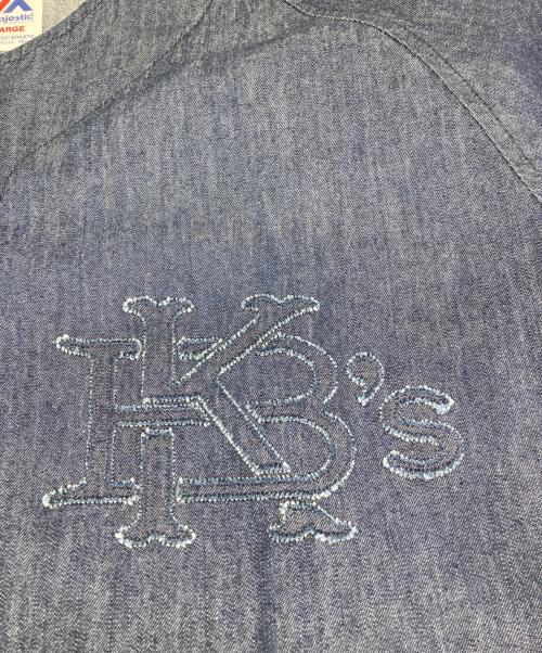 KEBOZ（ケボズ）KEBOZ (ケボズ) Majestic (マジェスティック) DENIM BASEBALL SHIRT/デニム ベースボール シャツ インディゴ サイズ:LARGEの古着・服飾アイテム