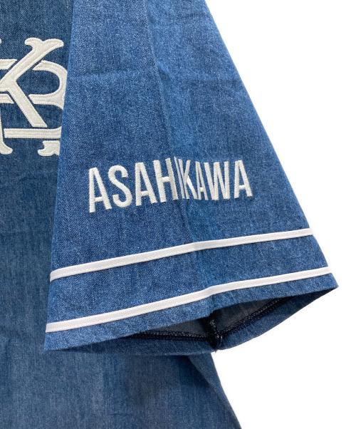 KEBOZ（ケボズ）KEBOZ (ケボズ) Majestic (マジェスティック) DENIM BASEBALL SHIRT/デニム ベースボール シャツ インディゴ サイズ:LARGEの古着・服飾アイテム