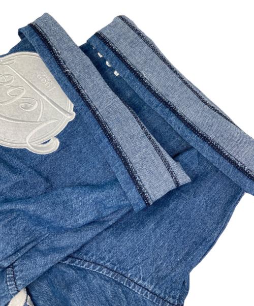 KEBOZ（ケボズ）KEBOZ (ケボズ) Majestic (マジェスティック) DENIM BASEBALL SHIRT/デニム ベースボール シャツ インディゴ サイズ:LARGEの古着・服飾アイテム