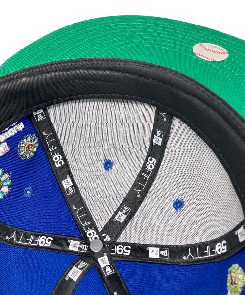 New Era（ニューエラ）New Era (ニューエラ) 刺繍キャップ ブルー サイズ:7 1/2  57.5cmの古着・服飾アイテム