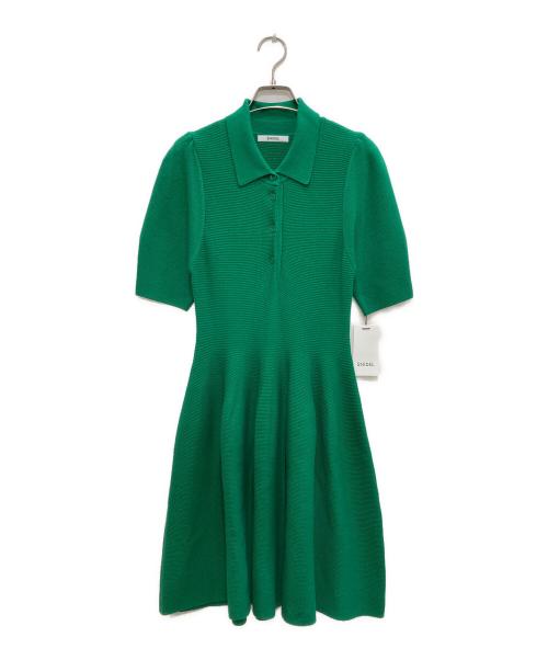 Snidel（スナイデル）Snidel (スナイデル) ストラクチャードニットポロワンピース グリーン サイズ:FREEの古着・服飾アイテム