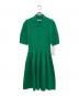 Snidel（スナイデル）の古着「ストラクチャードニットポロワンピース」｜グリーン