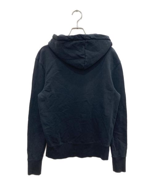 maison kitsune（メゾンキツネ）MAISON KITSUNE (メゾンキツネ) FOXHEADPATCH刺繍フーディ/フォックスヘッドパッチ 刺繍 フーディ ブラック サイズ:XSの古着・服飾アイテム