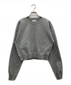 SATURセター）の古着「Wells Cropped Sweatshirt/ウェルズ クロップド スウェットシャツ」｜グレー