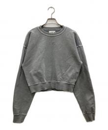 SATUR（セター）の古着「Wells Cropped Sweatshirt/ウェルズ クロップド スウェットシャツ」｜グレー