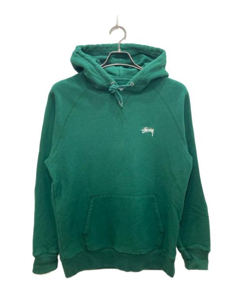 stussy（ステューシー）stussy (ステューシー) プルオーバーパーカー グリーン サイズ:Ⅿの古着・服飾アイテム