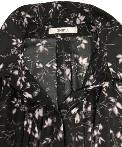 Snidel（スナイデル）Snidel (スナイデル) Sustainableフリルプリーツワンピース ブラック サイズ:1の古着・服飾アイテム