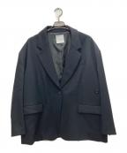 CLANEクラネ）の古着「2WAY ARRANGE TAILORED OVER JACKET/2ウェイ アレンジ テーラード オーバー ジャケット」｜ブラック