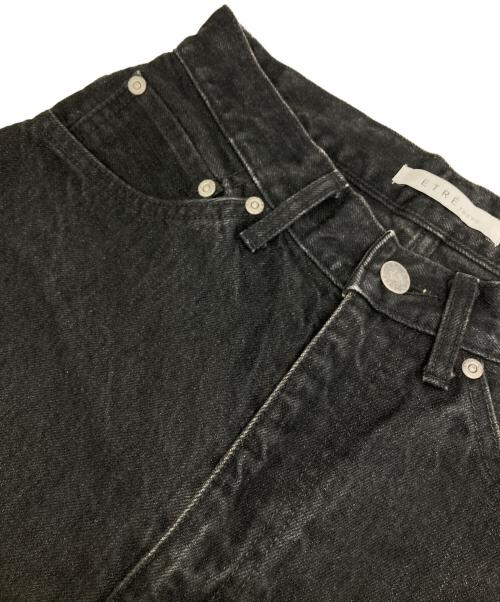 ETRE TOKYO（エトレトウキョウ）ETRE TOKYO (エトレトウキョウ) ボリュームローウエストデニム ブラック サイズ:Sの古着・服飾アイテム