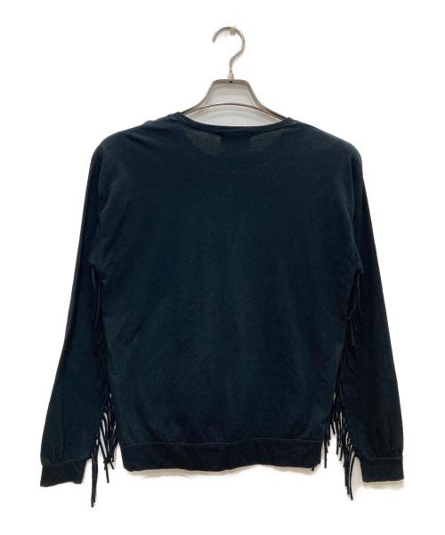 stussy（ステューシー）stussy (ステューシー) フリンジデザインロングスリーブカットソー ブラック サイズ:Ｓの古着・服飾アイテム