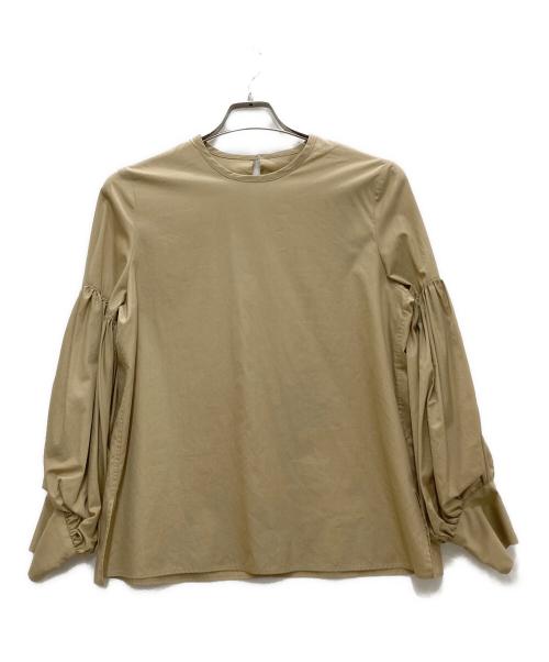 Whim Gazette（ウィムガゼット）Whim Gazette (ウィムガゼット) ボリュームスリーブブラウス ブラウン サイズ:Ｆの古着・服飾アイテム
