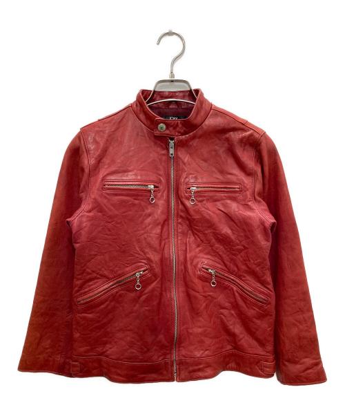 JOEY HYSTERIC（ジョーイ ヒステリック）JOEY HYSTERIC (ジョーイ ヒステリック) レザージャケット レッド サイズ:Lの古着・服飾アイテム