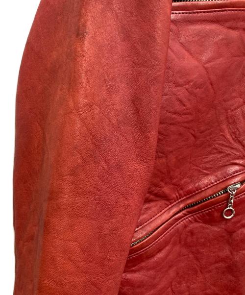 JOEY HYSTERIC（ジョーイ ヒステリック）JOEY HYSTERIC (ジョーイ ヒステリック) レザージャケット レッド サイズ:Lの古着・服飾アイテム