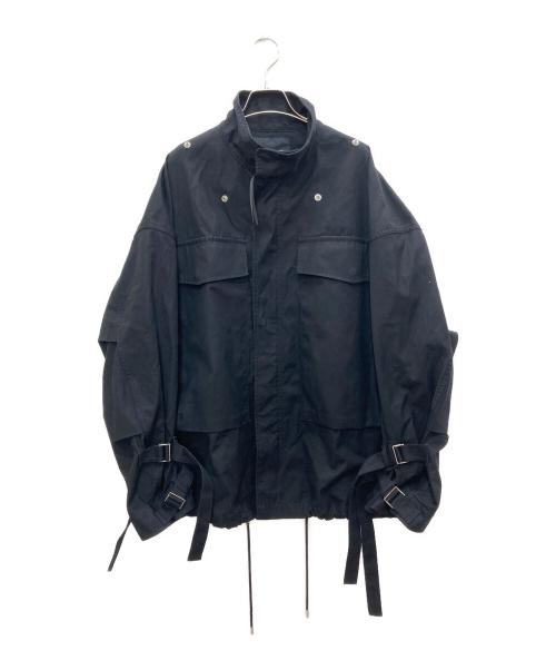 ALMOSTBLACK（オールモストブラック）ALMOSTBLACK (オールモストブラック) BLOUSON WITH HOOD BLACK/ブルゾン ウィズ フード ブラック ブラック サイズ:2の古着・服飾アイテム