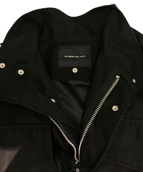 ALMOSTBLACK（オールモストブラック）ALMOSTBLACK (オールモストブラック) BLOUSON WITH HOOD BLACK/ブルゾン ウィズ フード ブラック ブラック サイズ:2の古着・服飾アイテム