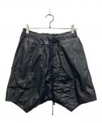 JULIUSユリウス）の古着「Drop Crotch Berg Shorts/ドロップ クロッチ ベルク ショーツ」｜ブラック