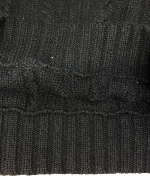 ICE&TECHNO（アイスアンドテクノ）ICE&TECHNO (アイスアンドテクノ) LEATHER PATCHED COMBAT KNIT/レザー パッチド コンバット ニット ネイビー サイズ:Lの古着・服飾アイテム