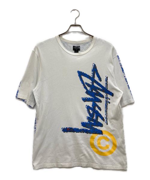 stussy（ステューシー）stussy (ステューシー) プリントTシャツ ホワイト サイズ:Lの古着・服飾アイテム