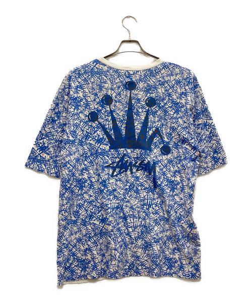 stussy（ステューシー）stussy (ステューシー) プリントTシャツ ホワイト サイズ:Lの古着・服飾アイテム