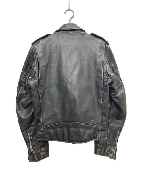 Schott（ショット）Schott (ショット) ダブルレザージャケット ブラック サイズ:36の古着・服飾アイテム