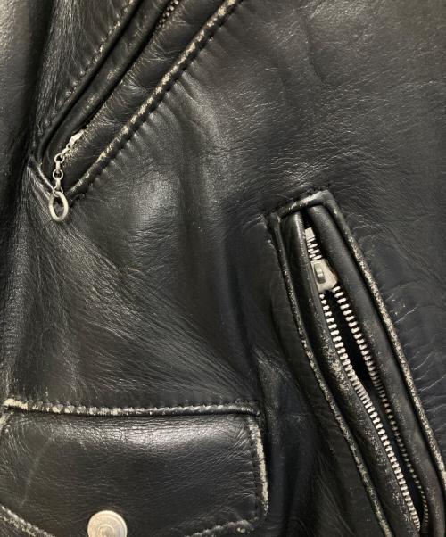 Schott（ショット）Schott (ショット) ダブルレザージャケット ブラック サイズ:36の古着・服飾アイテム