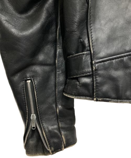 Schott（ショット）Schott (ショット) ダブルレザージャケット ブラック サイズ:36の古着・服飾アイテム