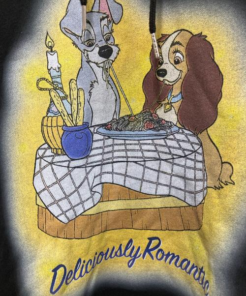 little sunny bite（リトルサニーバイト）Little sunny bite (リトルサニーバイト) Disney (ディズニー) Lady and the Tramp スウェット プルオーバーパーカー/レディ アンド ザ トランプ ブラック サイズ:Ⅿの古着・服飾アイテム