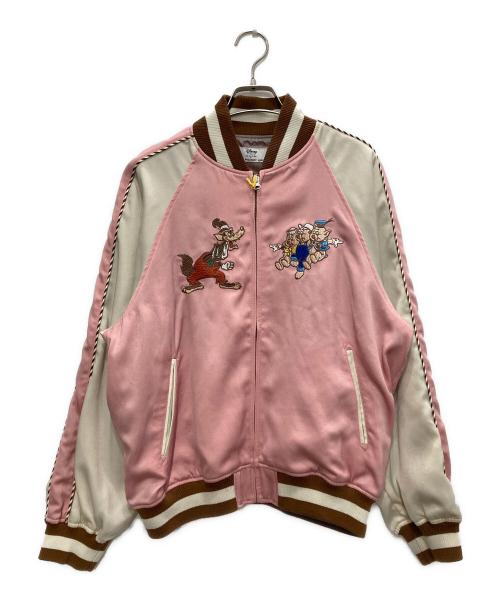moussy（マウジー）moussy (マウジー) Disney (ディズニー) MD OT PIGS SOUVENIR ジャケット ピンク サイズ:FREEの古着・服飾アイテム