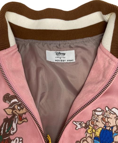 moussy（マウジー）moussy (マウジー) Disney (ディズニー) MD OT PIGS SOUVENIR ジャケット ピンク サイズ:FREEの古着・服飾アイテム