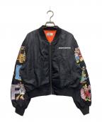 moussy×DISNEYマウジー×ディズニー）の古着「MD ALPHABET MA-1/エムディー アルファベット エムエーワン」｜ブラック