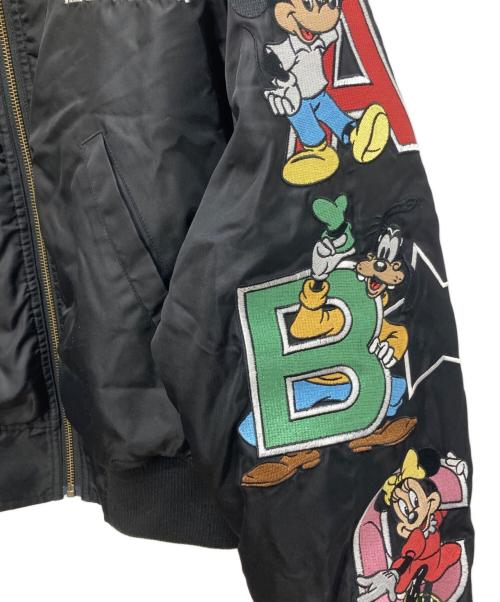 moussy（マウジー）moussy (マウジー) Disney (ディズニー) MD ALPHABET MA-1/エムディー アルファベット エムエーワン ブラック サイズ:FREEの古着・服飾アイテム