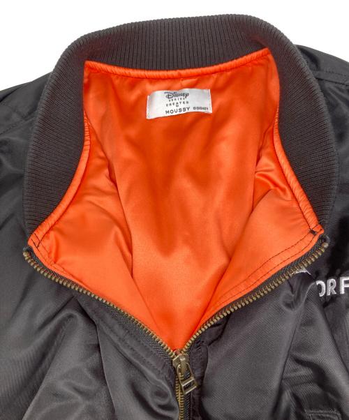 moussy（マウジー）moussy (マウジー) Disney (ディズニー) MD ALPHABET MA-1/エムディー アルファベット エムエーワン ブラック サイズ:FREEの古着・服飾アイテム