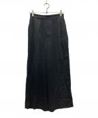 Plageプラージュ）の古着「fibril linen 混 フレアパンツ/フィブリル リネン 混 フレアパンツ」｜ブラック