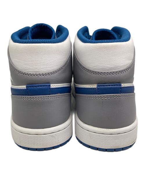 NIKE（ナイキ）NIKE (ナイキ) AIR JORDAN 1 MID/エアジョーダン１ミッド グレー×ブルー サイズ:cm26の古着・服飾アイテム
