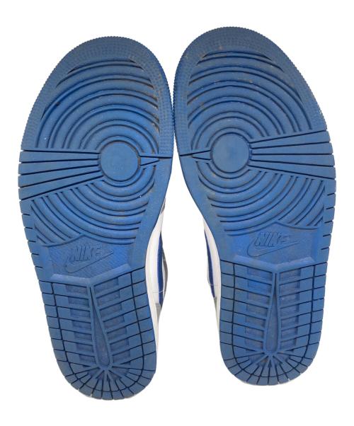 NIKE（ナイキ）NIKE (ナイキ) AIR JORDAN 1 MID/エアジョーダン１ミッド グレー×ブルー サイズ:cm26の古着・服飾アイテム